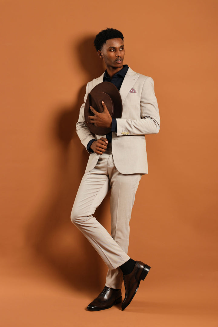 Twill Suit Jacket - Natural