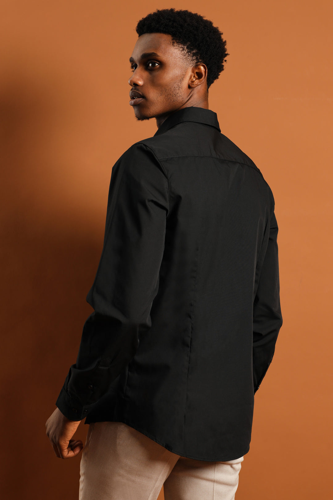 Easy Care Long Sleeve Shirt - Black