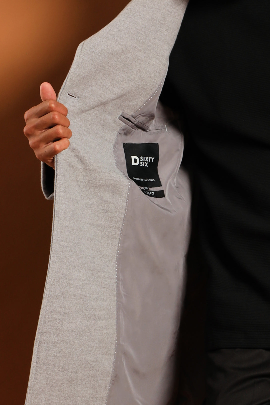 Melton Coat - Grey Melange