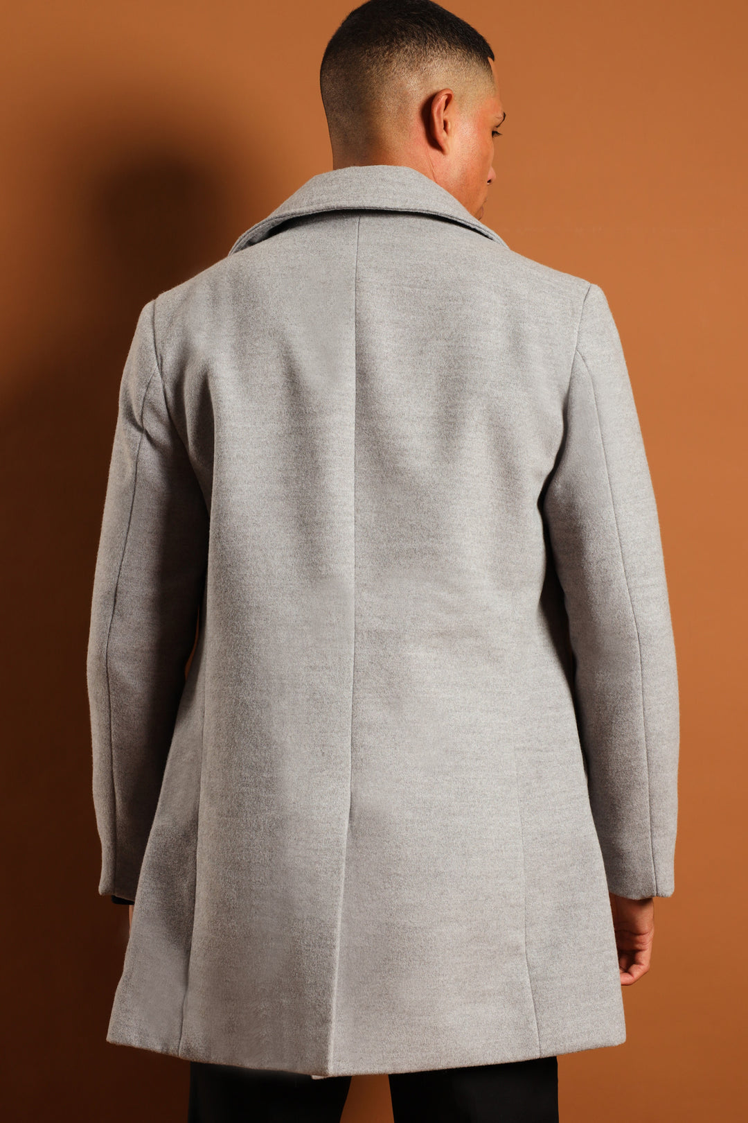 Melton Coat - Grey Melange