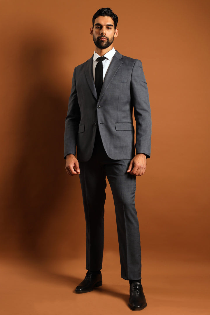 Regular Fit Essential Suit Jacket - Charcoal