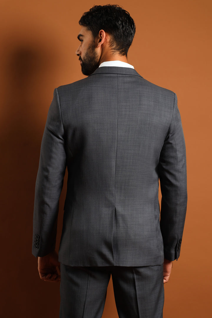 Regular Fit Essential Suit Jacket - Charcoal