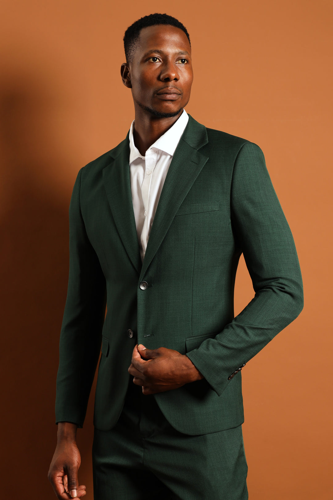 Slim Fit Essential Suit Jacket - Olive