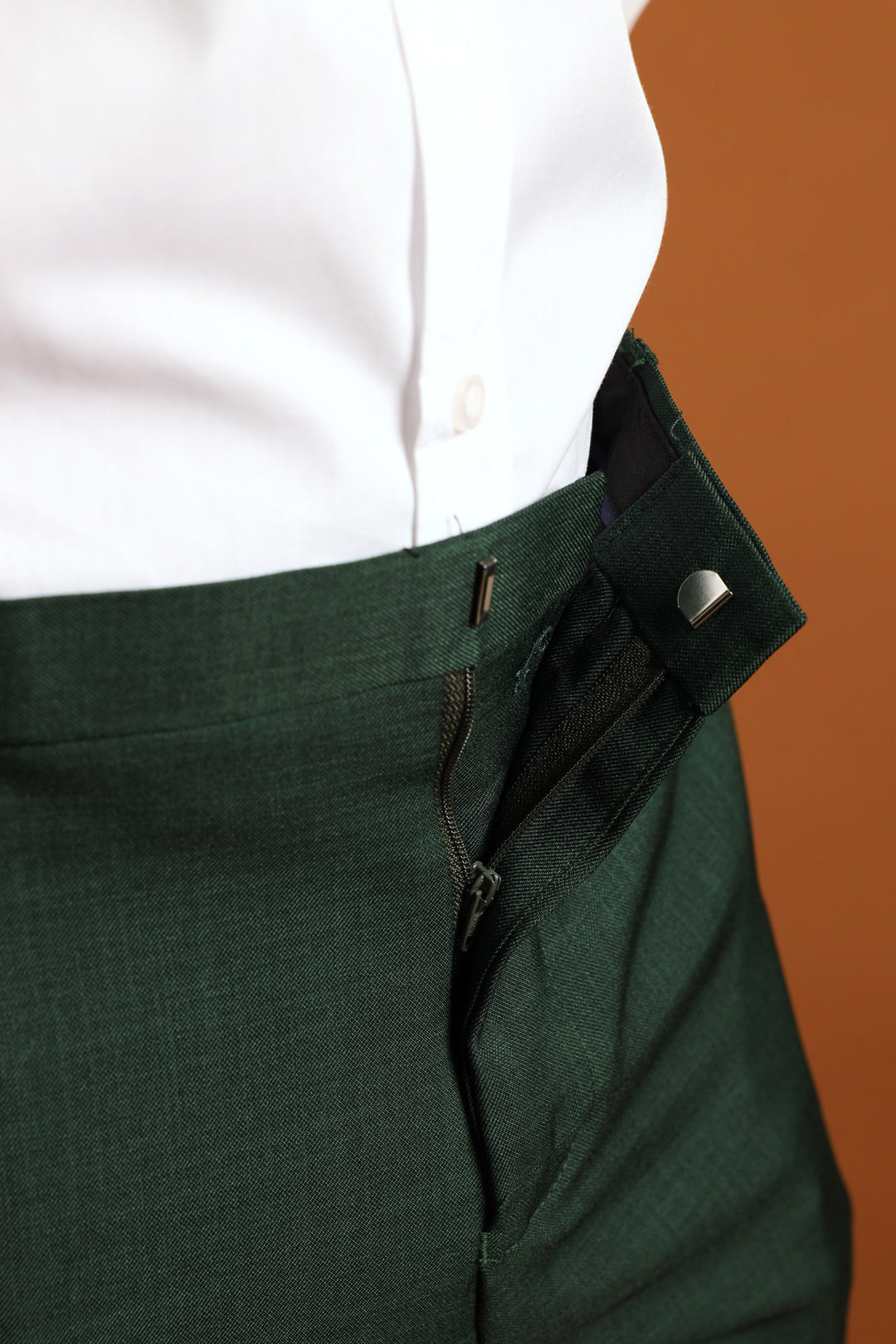 Mens Slim Fit Essential Suit Trouser - Green Edgars Mens Slim Fit Essential Suit Trouser - Green Edgars