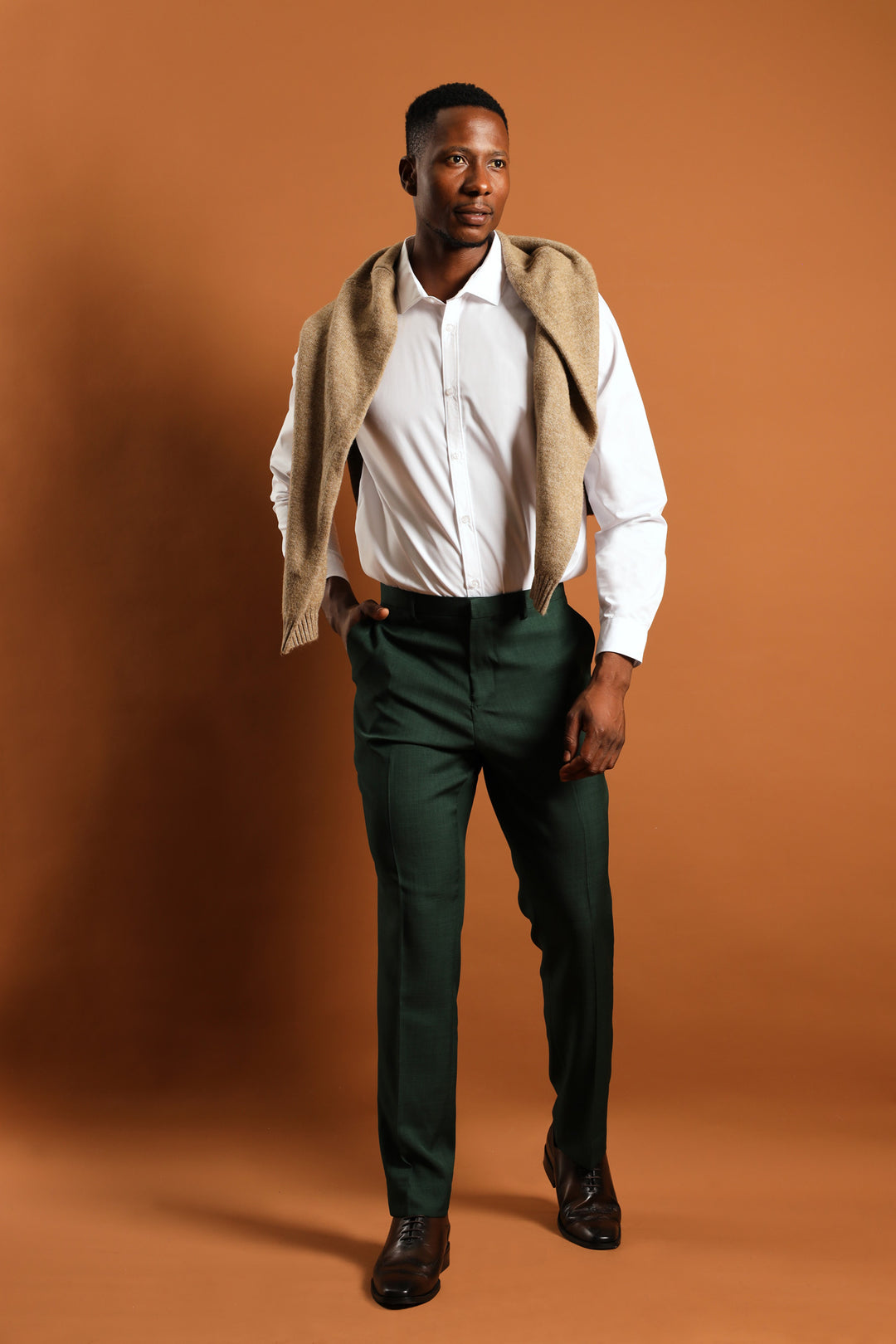 Slim Fit Essential Suit Trouser - Green