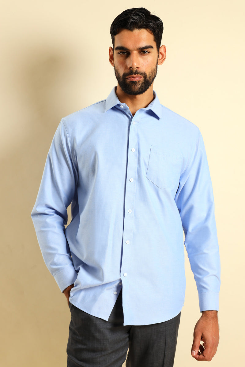 Slim Oxford Shirt - Light Blue