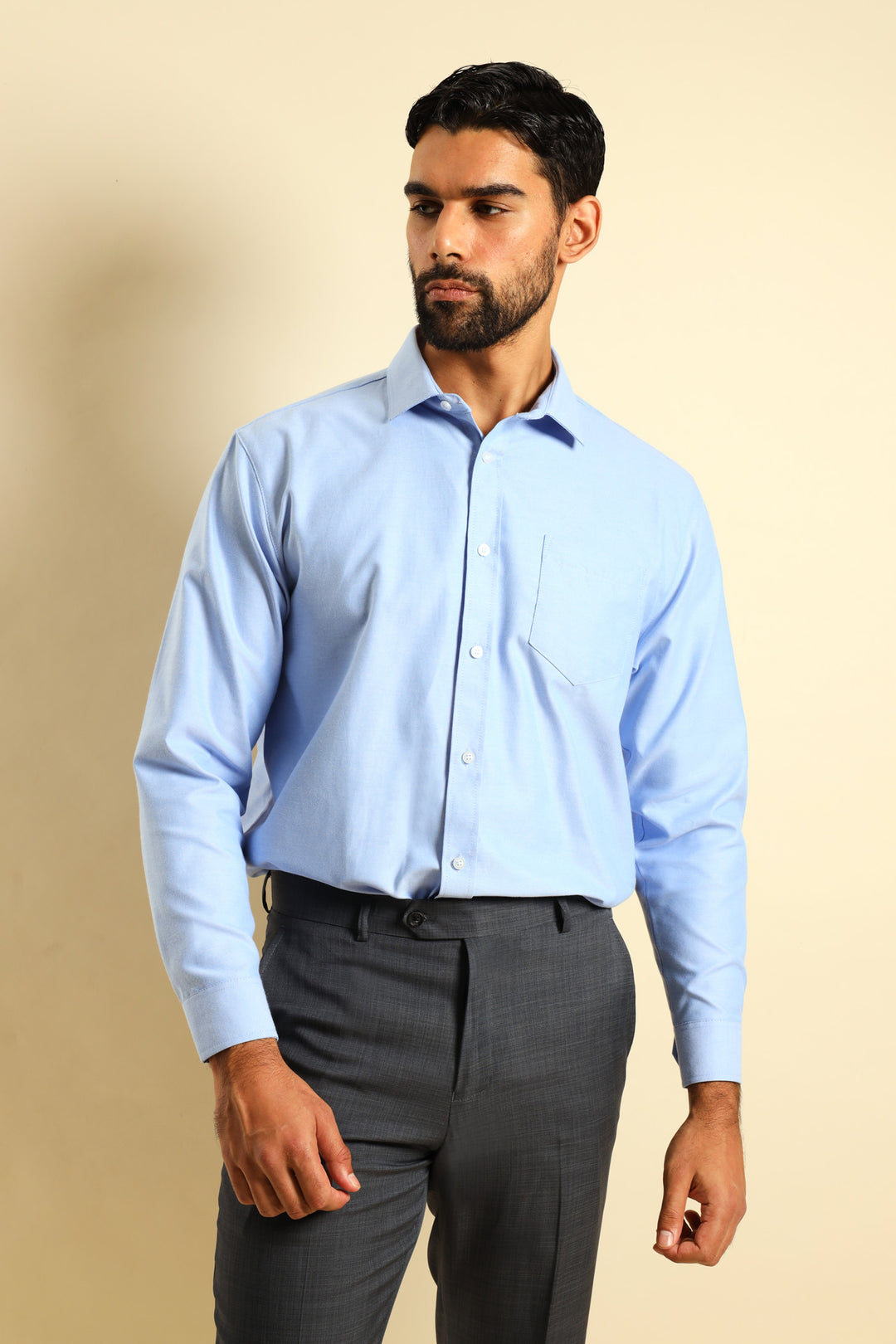 Slim Oxford Shirt - Light Blue