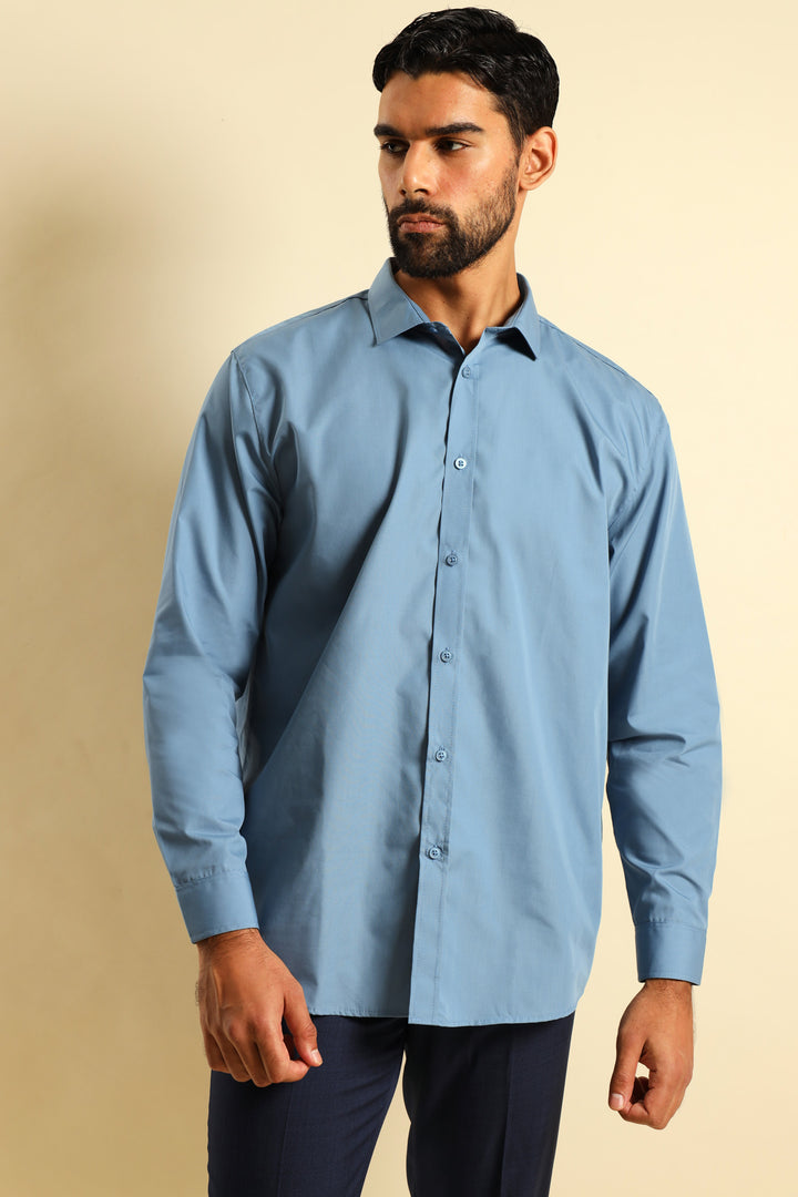 Easy Care Long Sleeve Shirt - Airforce