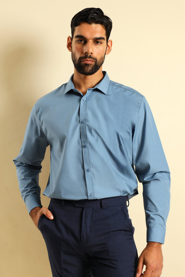 Easy Care Long Sleeve Shirt - Airforce