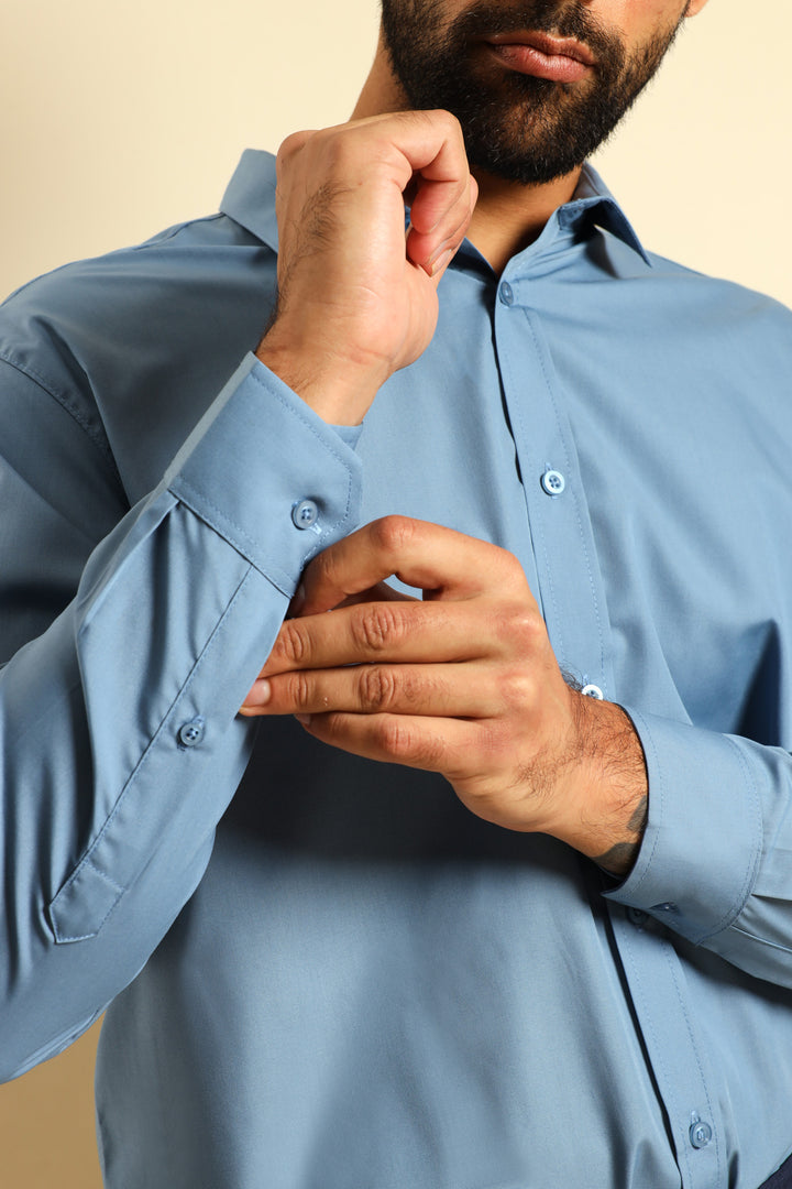 Easy Care Long Sleeve Shirt - Airforce