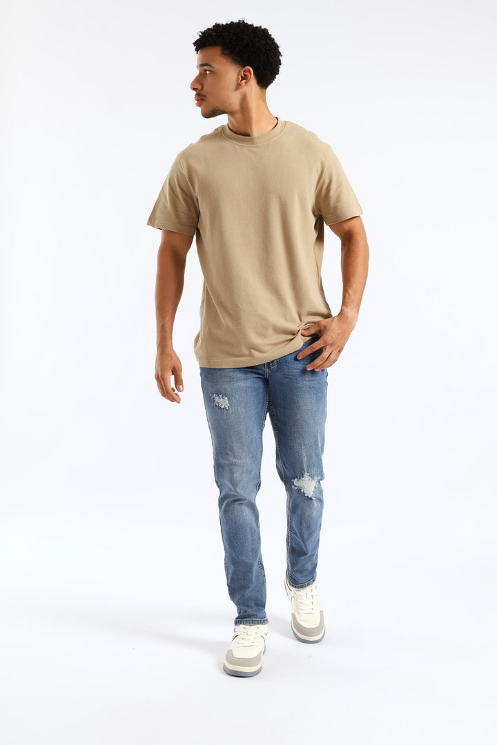 Waffle Crew Surf Int Tee - Taupe
