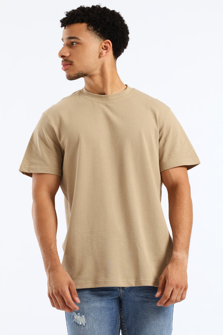 Waffle Crew Surf Int Tee - Taupe