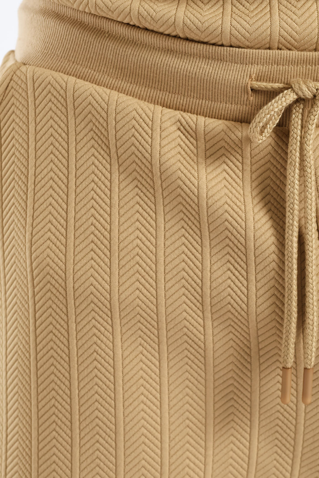 Textured Stretch Shorts - Stone