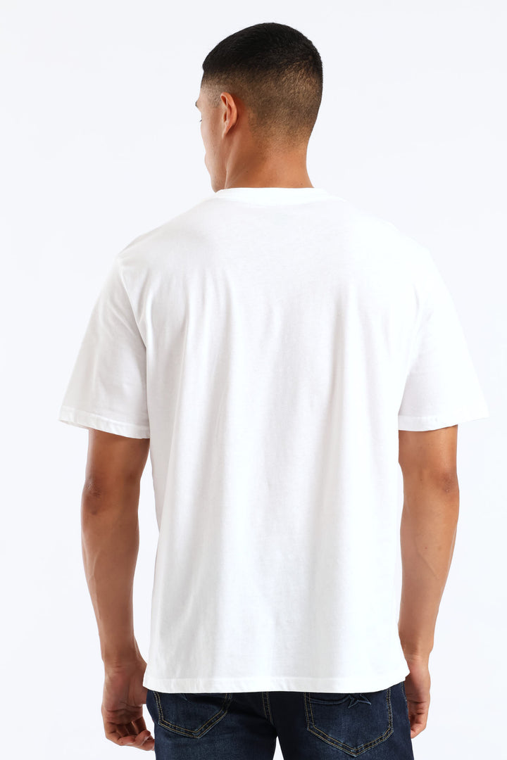 Money Skull Print Tee - White