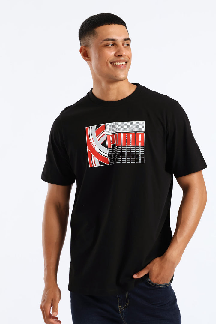 Graphic Motorsport Tee - Black