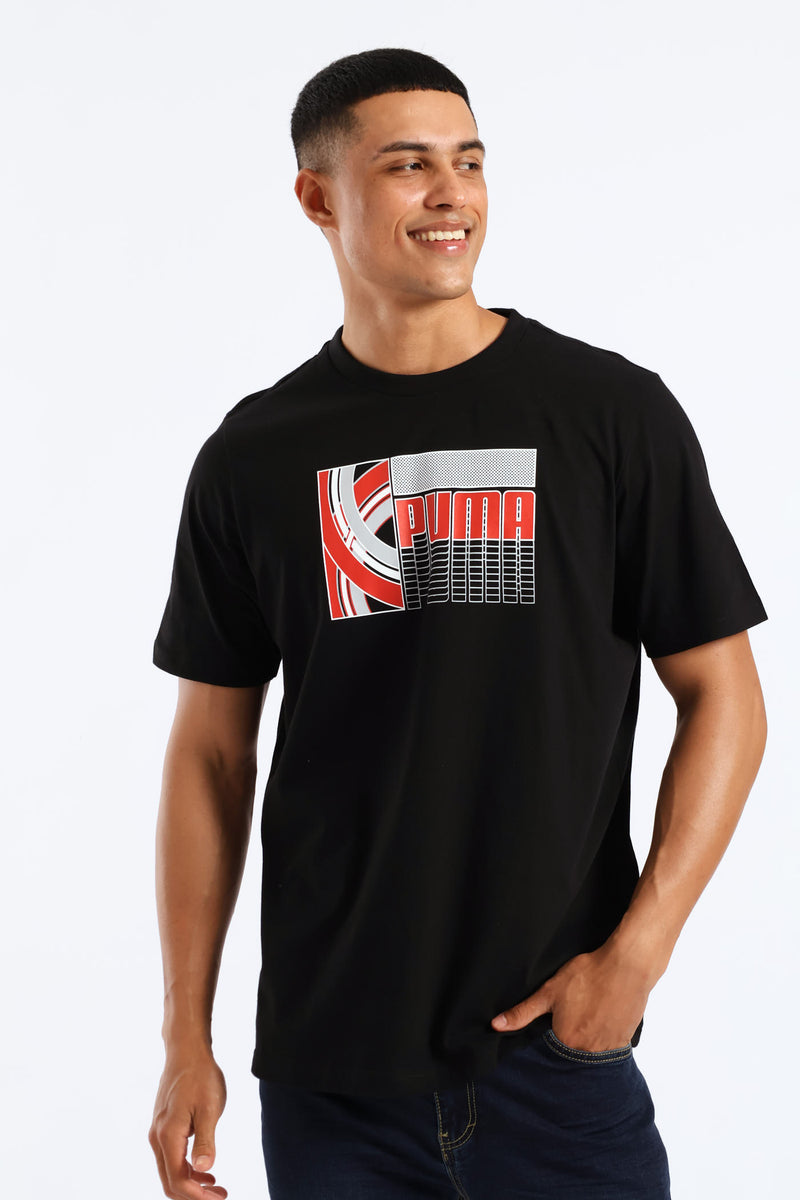 Graphic Motorsport Tee - Black