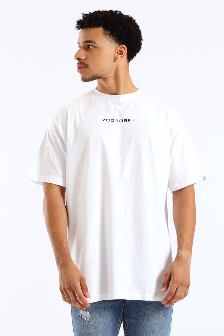 Stacked Board Tee - White