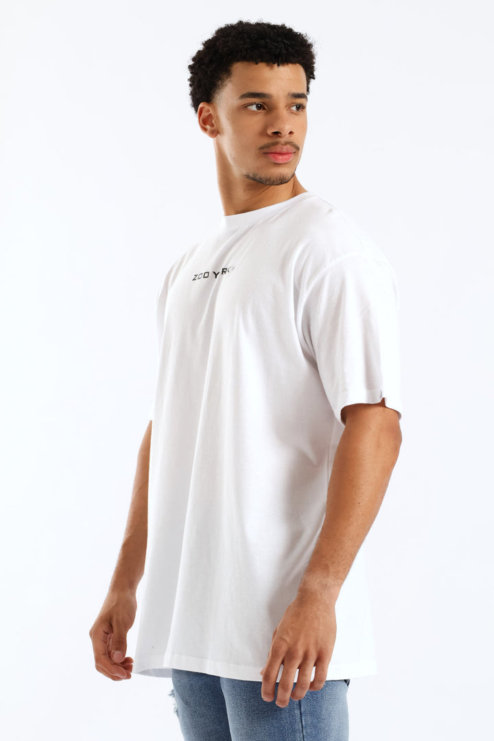 Stacked Board Tee - White