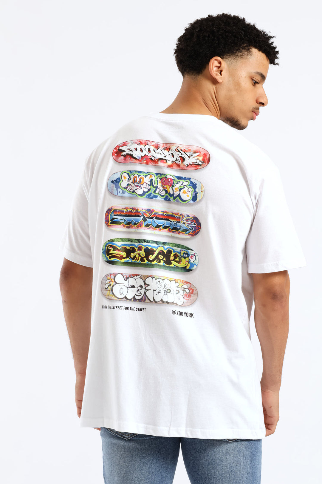Stacked Board Tee - White