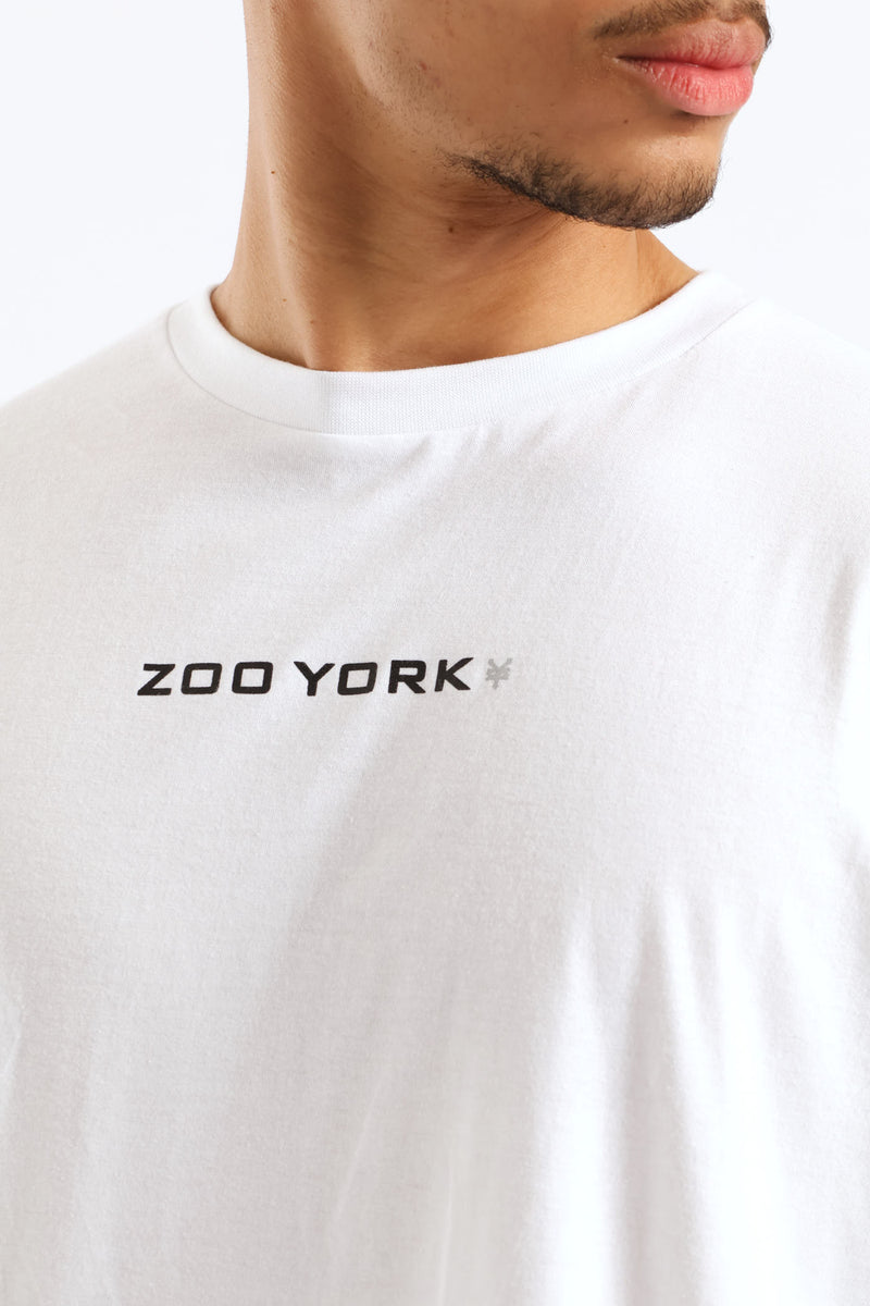 Stacked Board Tee - White