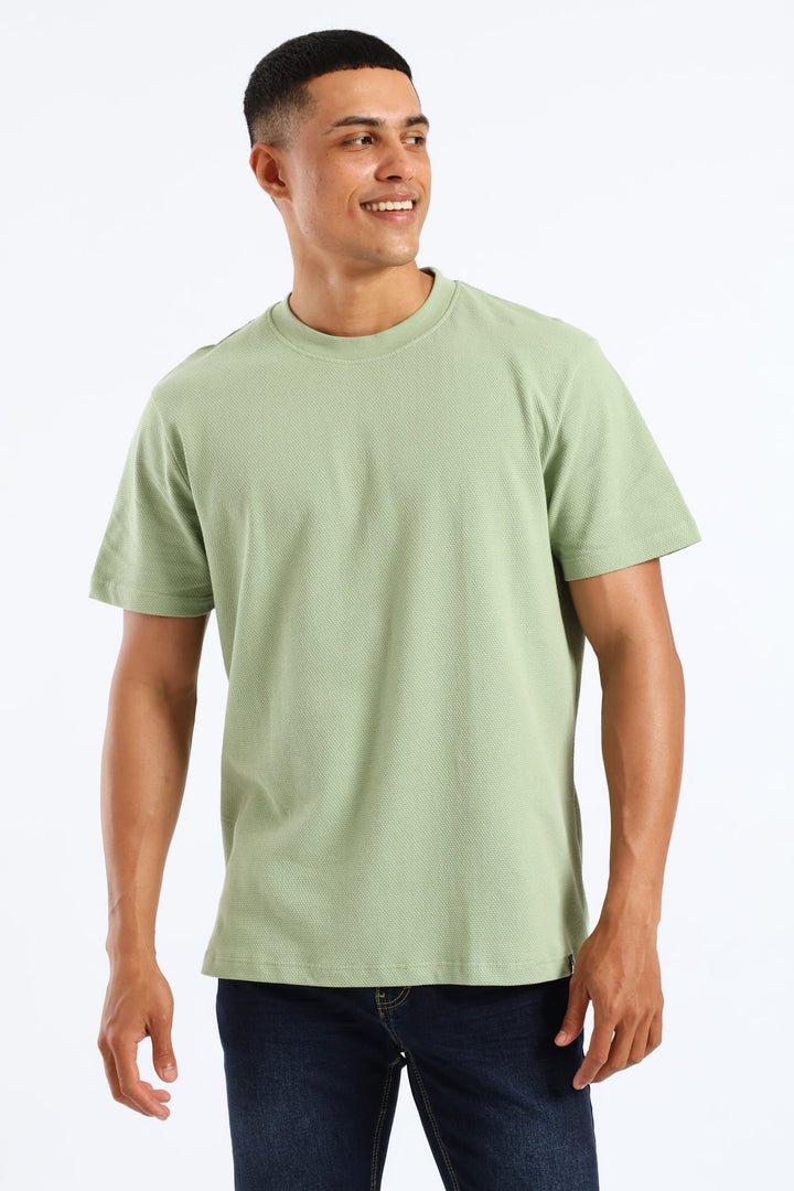 Waffle Crew Surf Int Tee - Sage