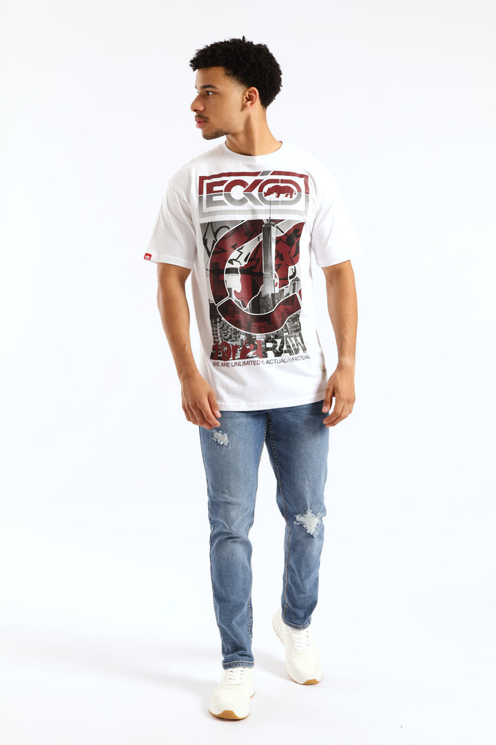 City Print Tee - White