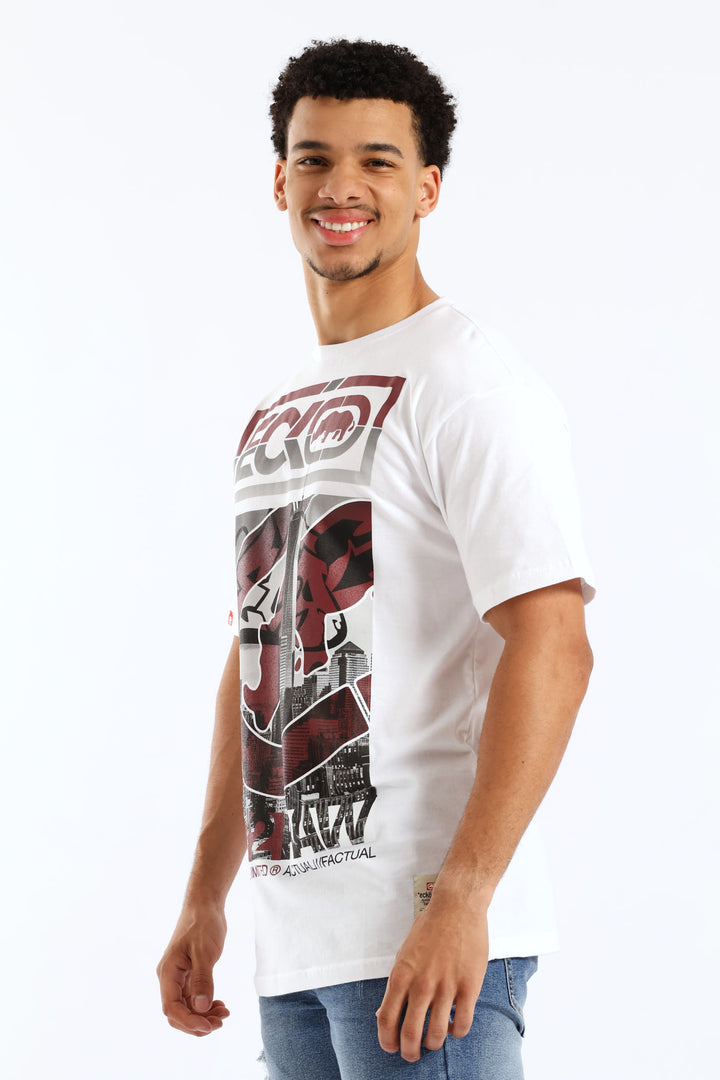 City Print Tee - White