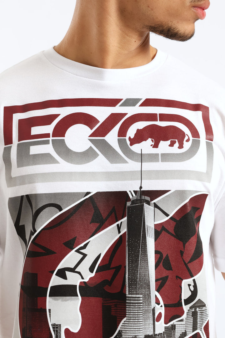 City Print Tee - White