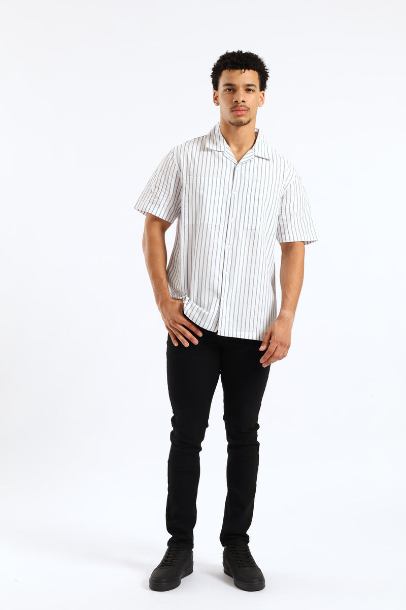 Mini Stripe Shirt - Stone