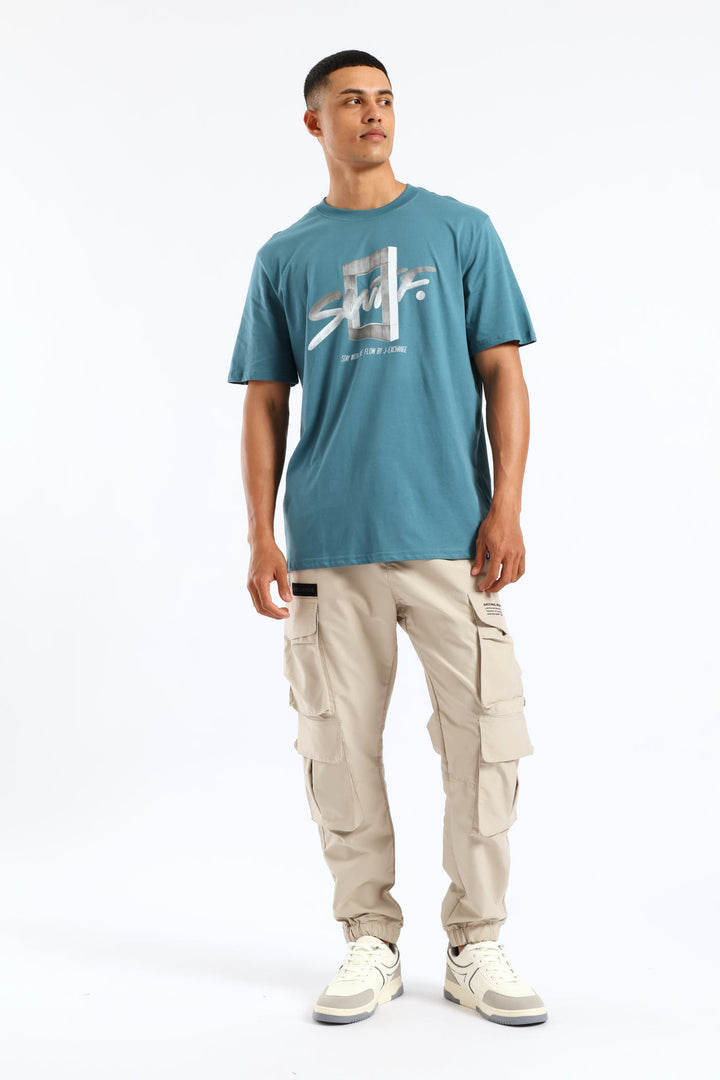 Swift Photographic Print Tee - Teal