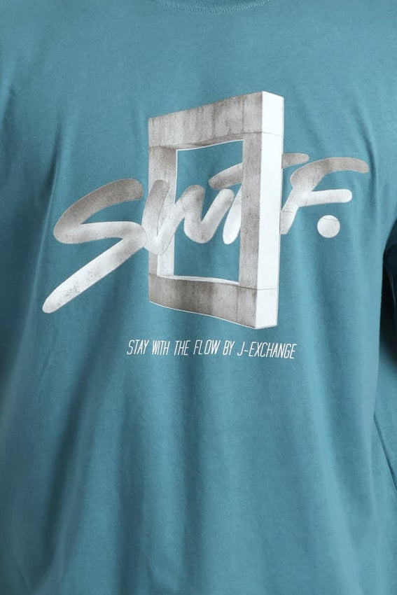 Swift Photographic Print Tee - Teal
