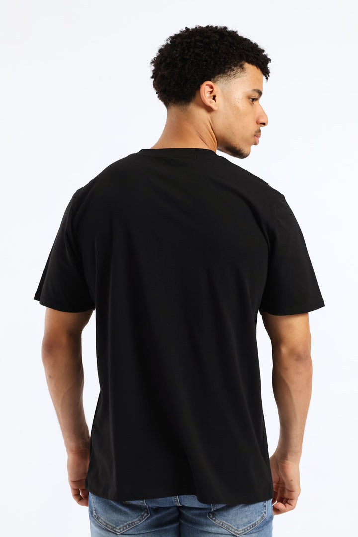 Balaclava Print Tee - Black
