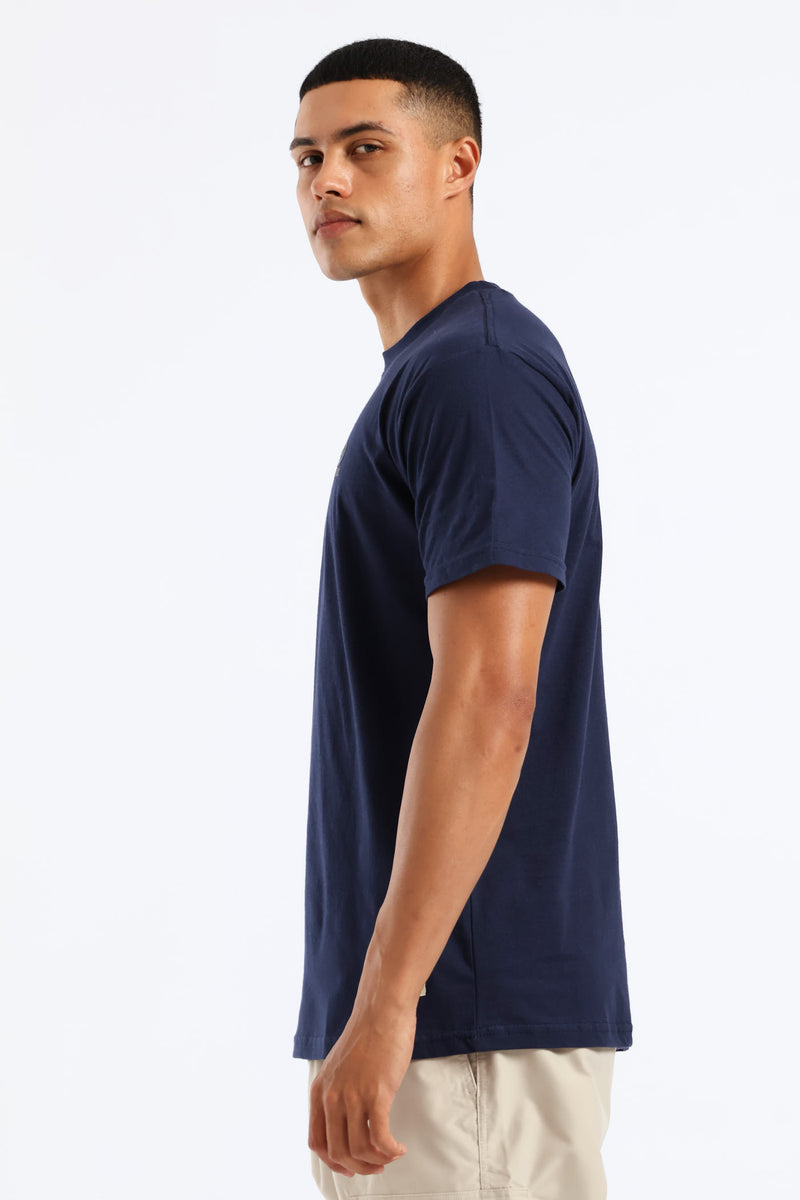 Never Out Tonal Tee - Navy
