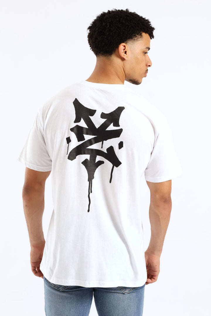 Back Print Logo Tee - White