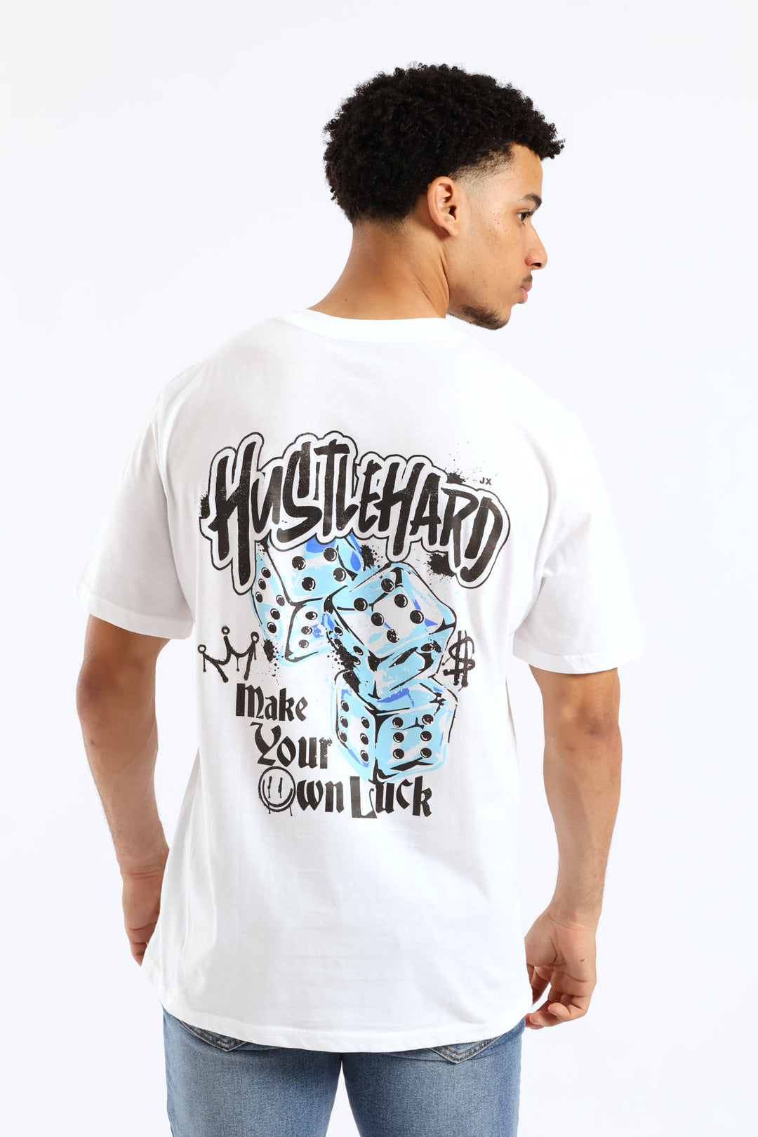 Dice Front & Back Tee - White