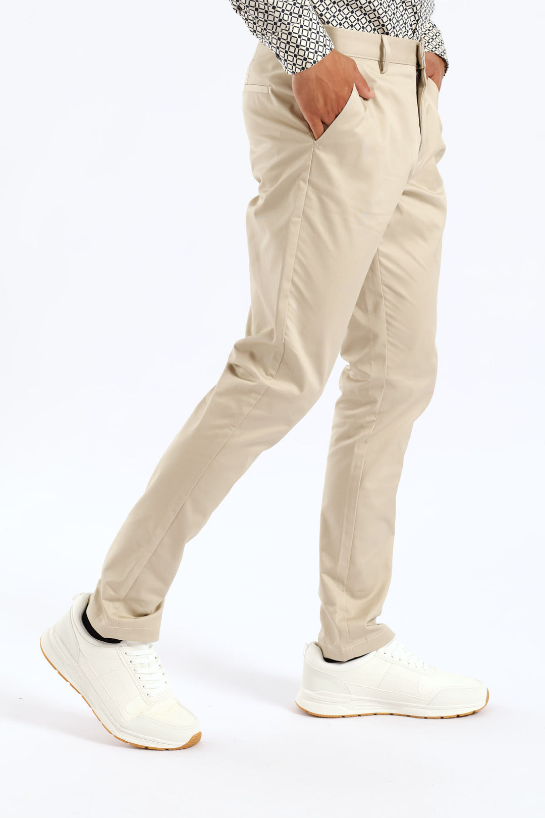 Slim Smart Chino Trouser - Stone