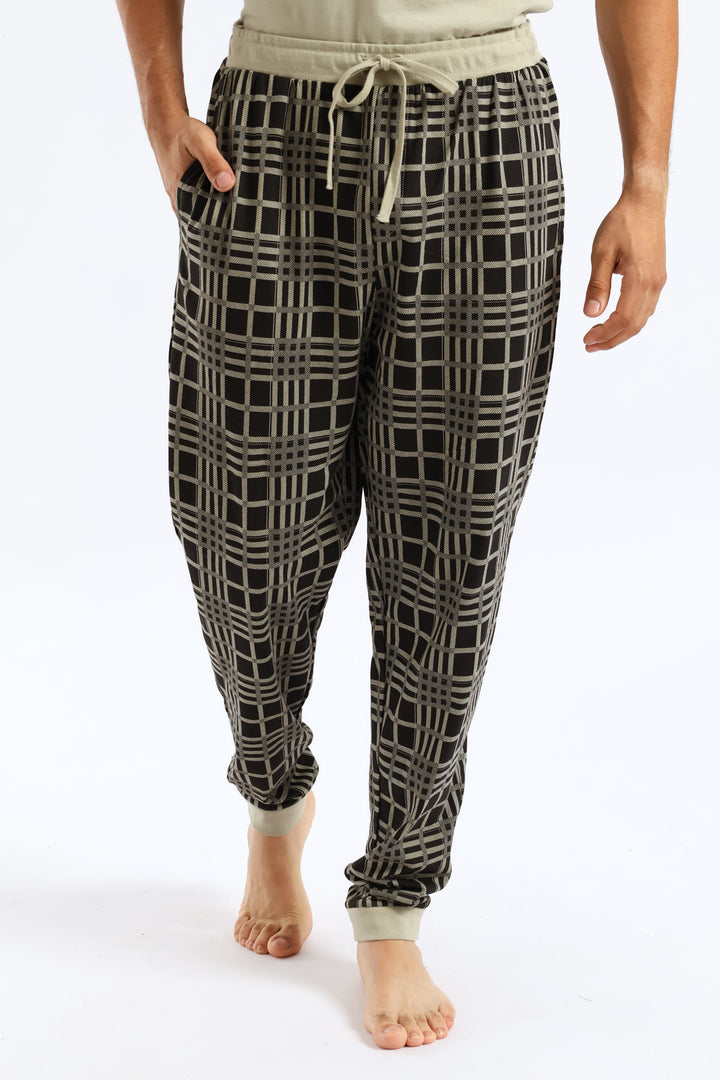 Check Pyjama Jogger - Sage