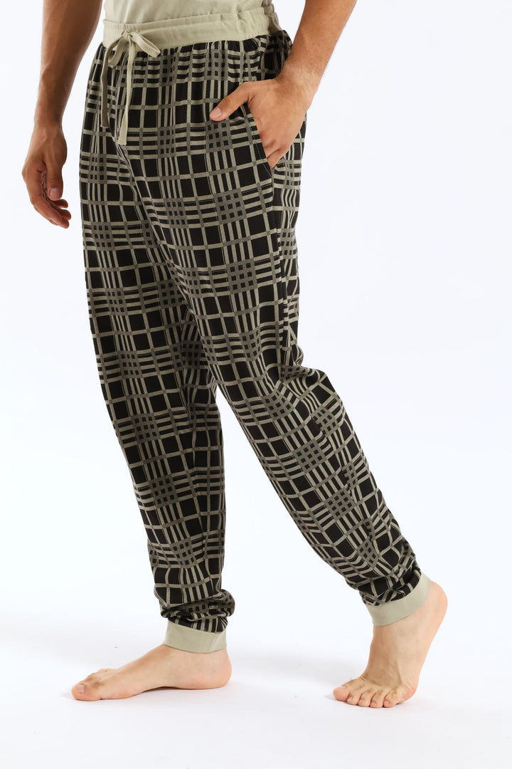 Check Pyjama Jogger - Sage