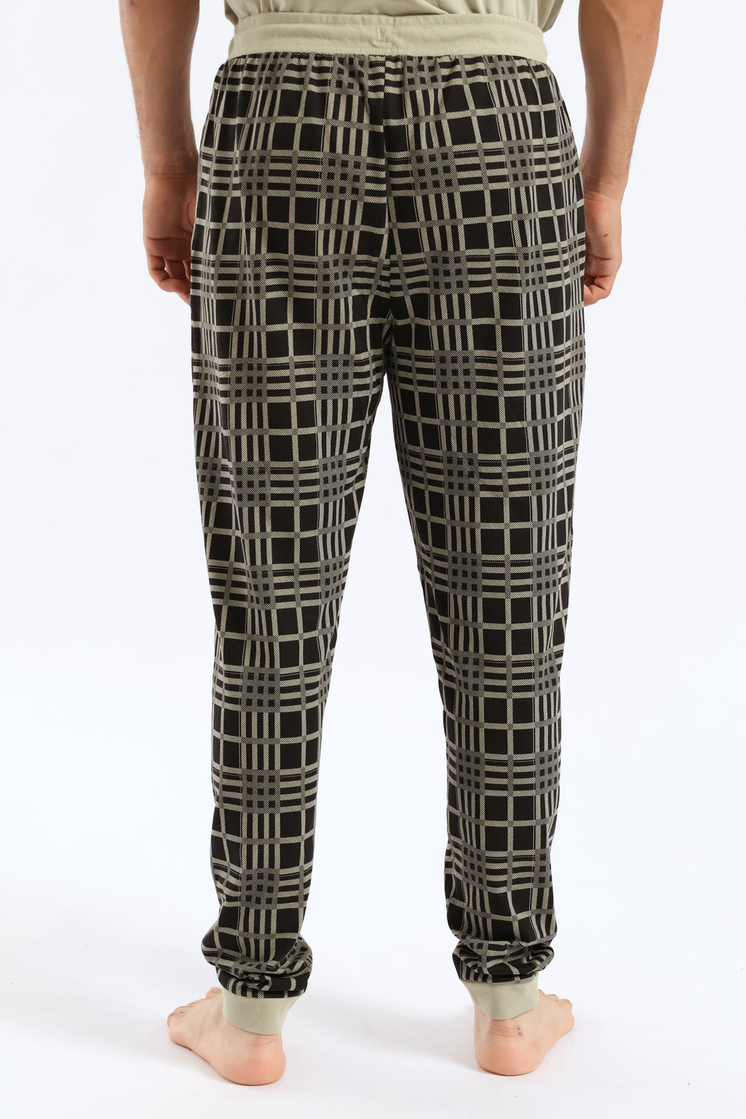 Check Pyjama Jogger - Sage