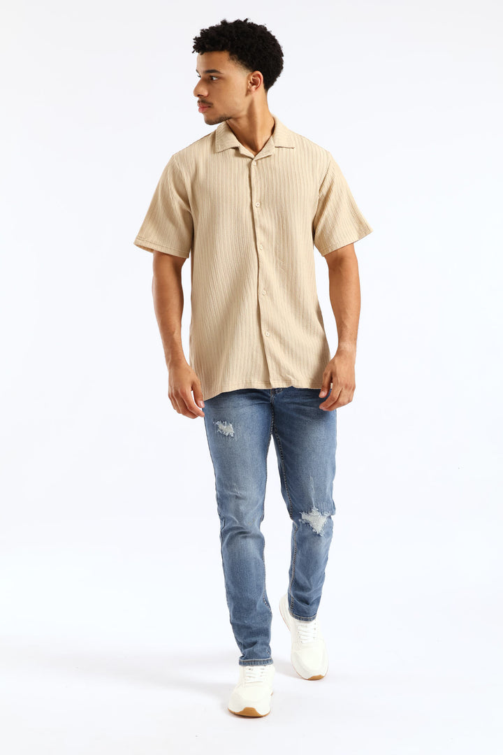 Crinkle Shirt - Stone