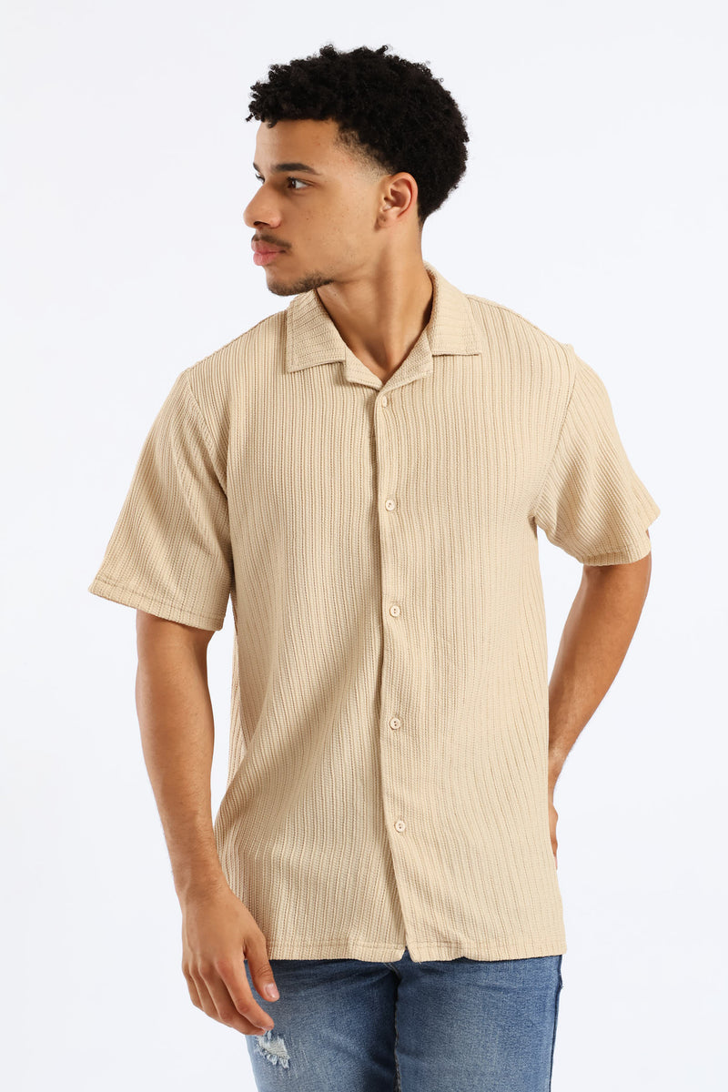 Crinkle Shirt - Stone