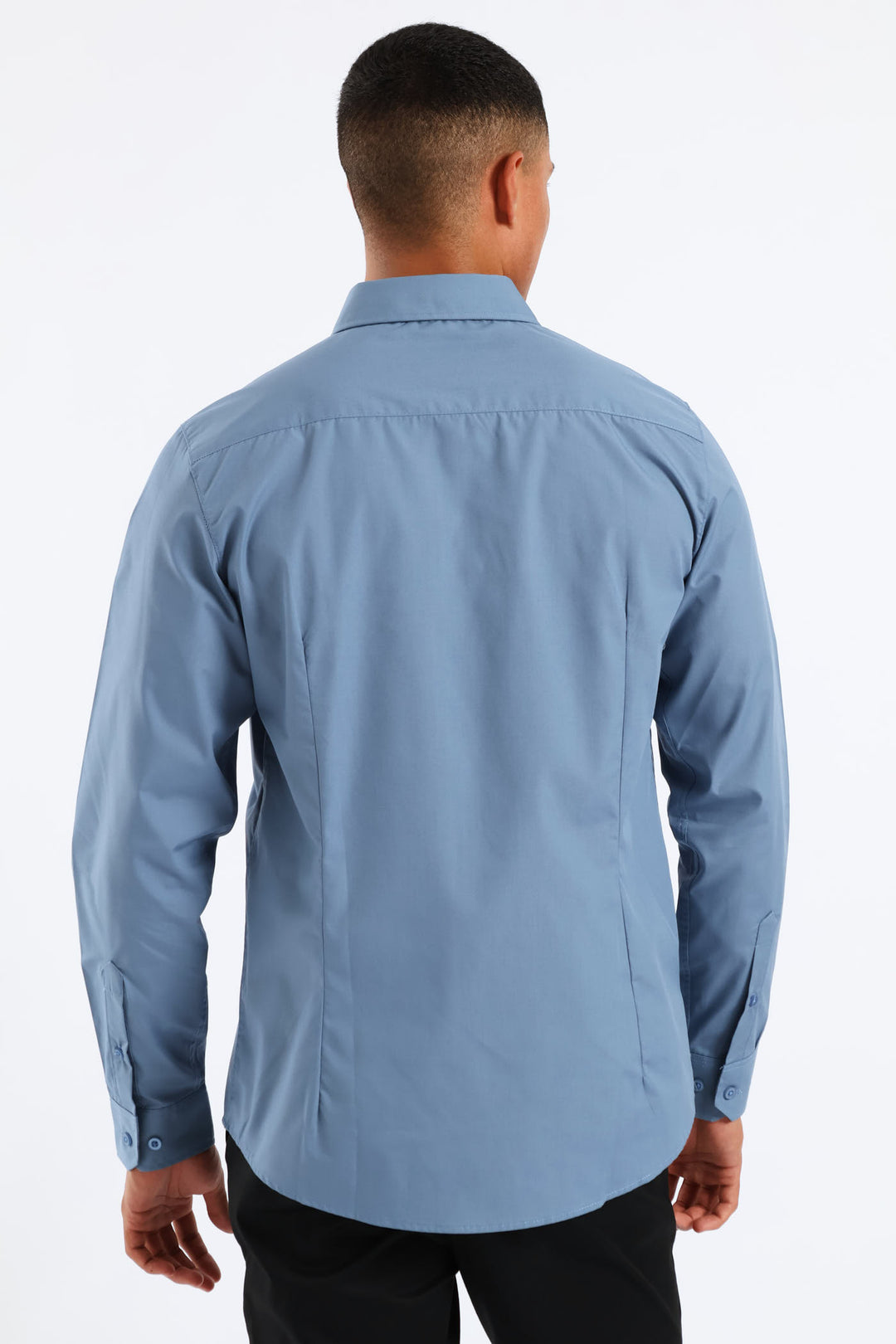 Easy Care Long Sleeve Shirt - Mid Blue