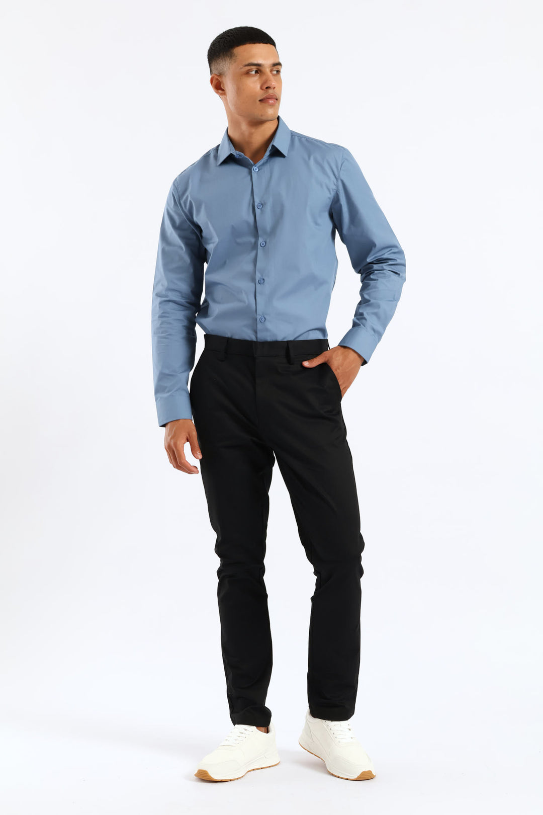 Slim Smart Chino Trouser - Black