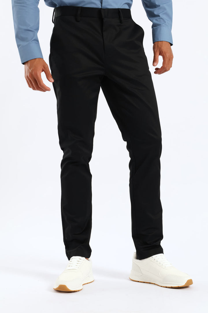 Slim Smart Chino Trouser - Black