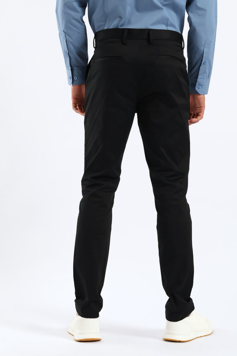Slim Smart Chino Trouser - Black