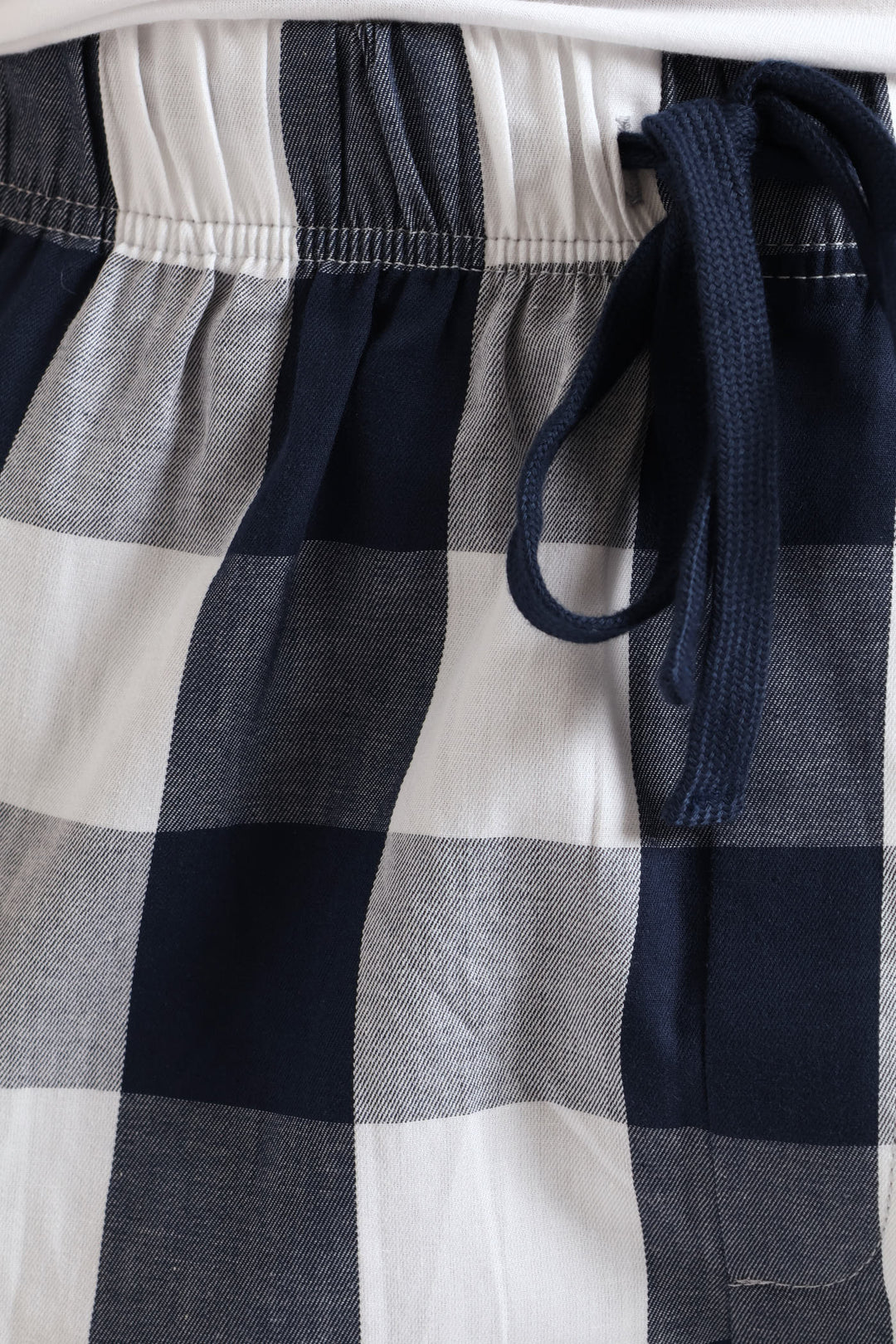 Check Woven Shorts - Navy/White