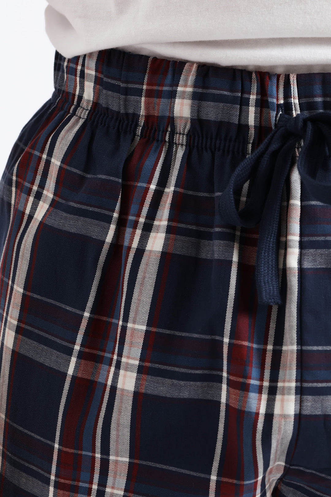 Check Woven Shorts - Navy/Burgundy
