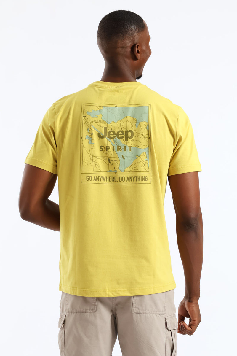 Map Graphic Tee - Yellow