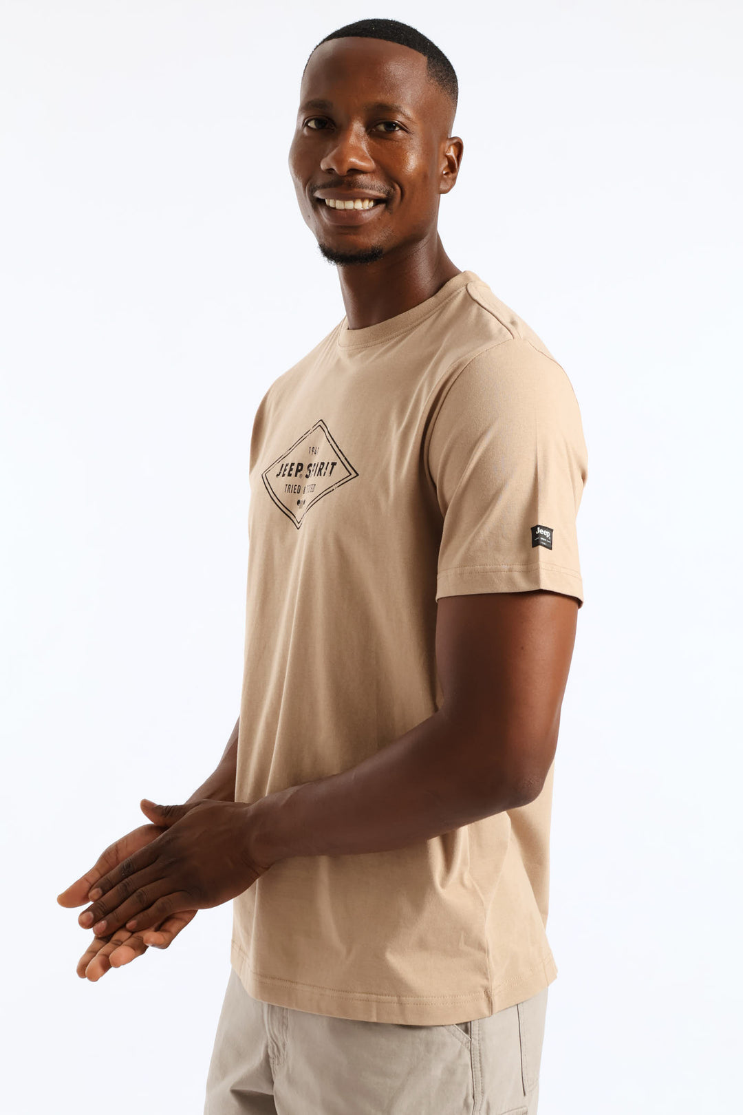 Rombus Graphic Tee - Khaki