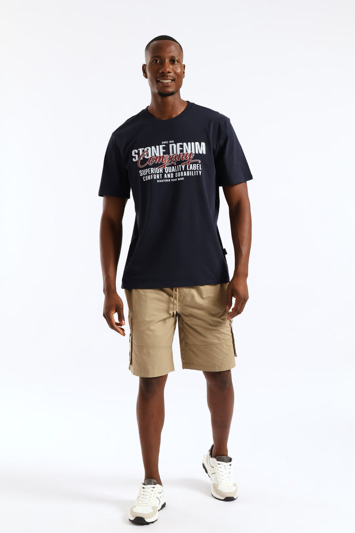 Superior Quality Label Tee - Navy